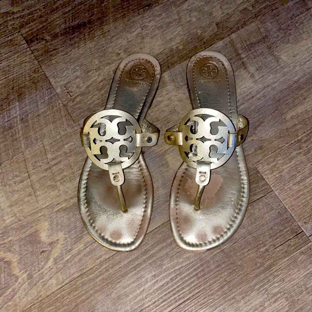 Tory Burch Matte Gold Miller Sandal